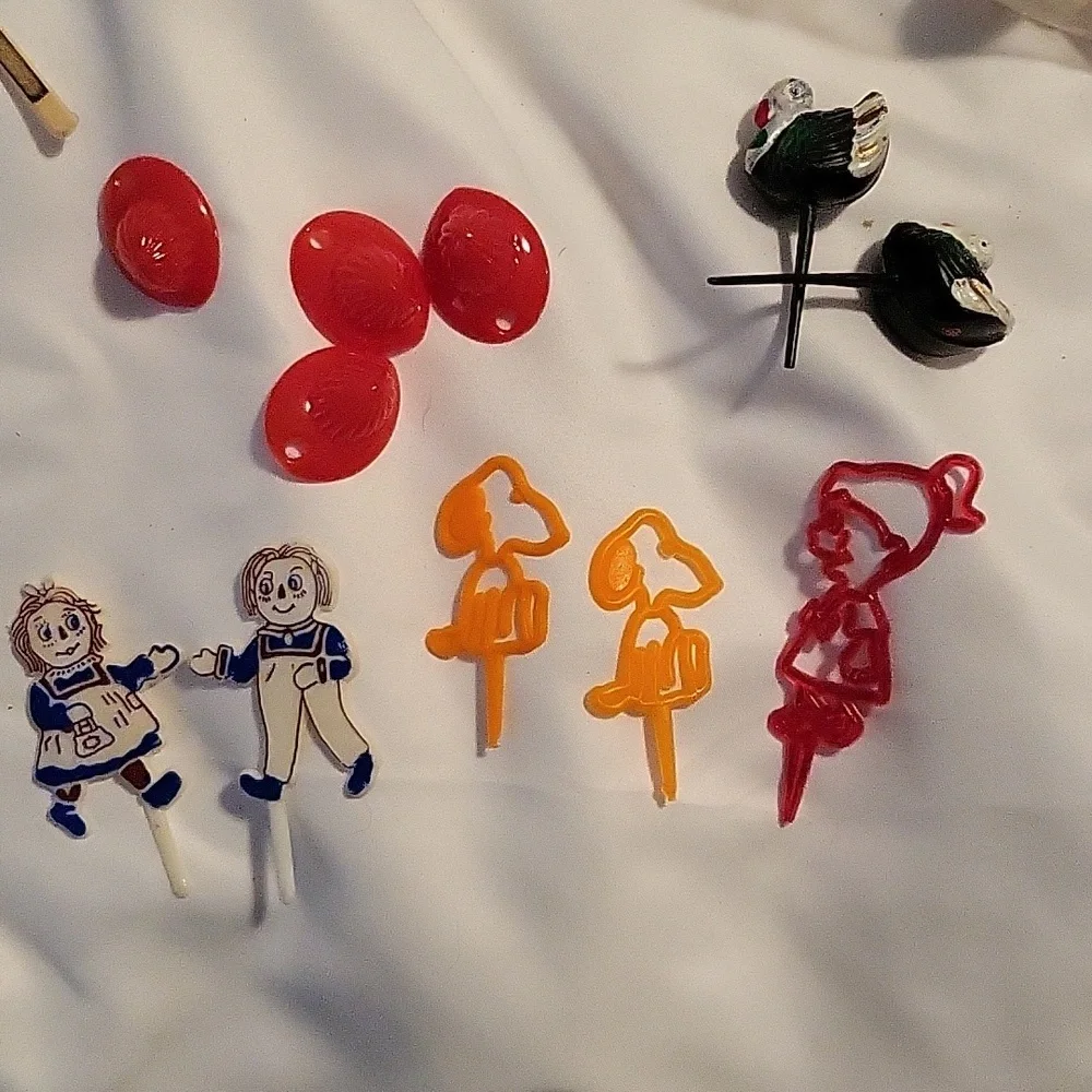 Vintage Cake Cupcake Toppers Decorations